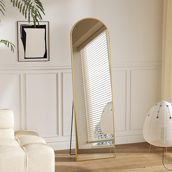 NEWBULIG Full Length Mirror, Upgraded Body Wall Mirrors with Shatter-Proof Glass, Floor Standing Mirror, Home Wall Decor