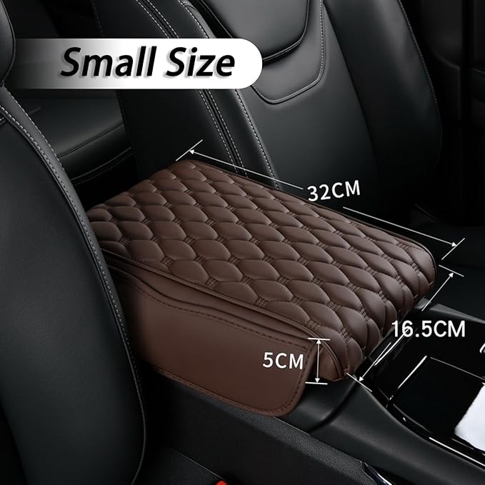 Car Center Console Cover for Lincoln Navigator L 2018 2019 2020 2021 2022 2023 2024 2025, Thick Armrest Cushion Pad with Side Storage Pockets, Center Console Protector, Arm Rest Cover