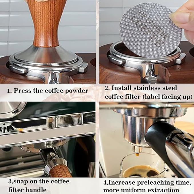 53.5mm Espresso Puck Screen, 1.7mm Thickness, 150μm, Lower Shower, Coffee Filter Mesh For Espresso Portafilter Filter Basket, 316 Stainless Steel