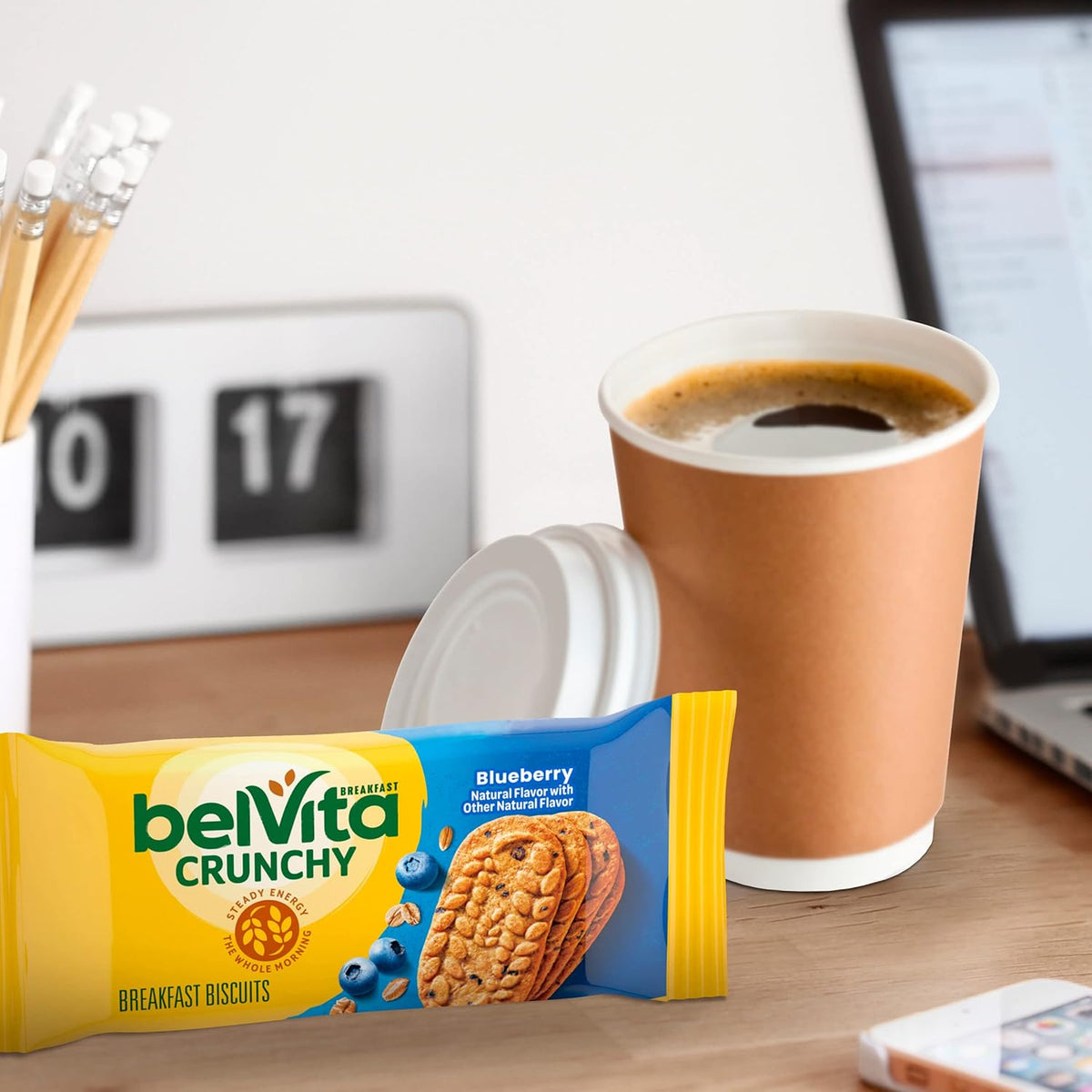 belVita Breakfast Bars Biscuits, Blueberry, Value Pack, 12 Packs with 4 Biscuits Per Pack