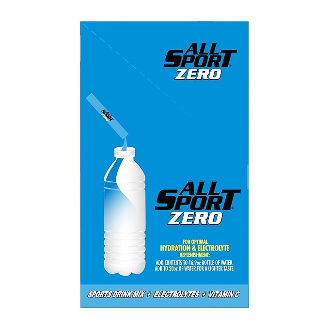 All Sport Powder Hydration Sticks, Zero Calorie, Performance Electrolyte Drink Mix, Sugar Free, BLURAZ, 50 Ct box