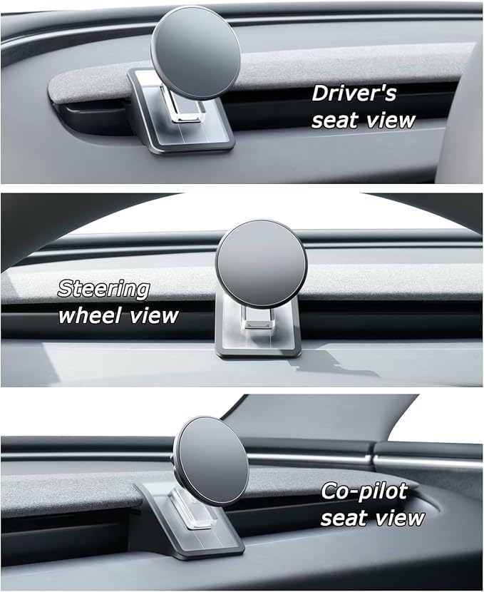 Phone Mount for Tesla Model 3 Highland Model Y Juniper 2026, Magnetic Phone Holder for Tesla Model 3 Model Y Accessories, Easy Installation for MagSafe, Compatible with iPhone 17 16 15 14 13 12