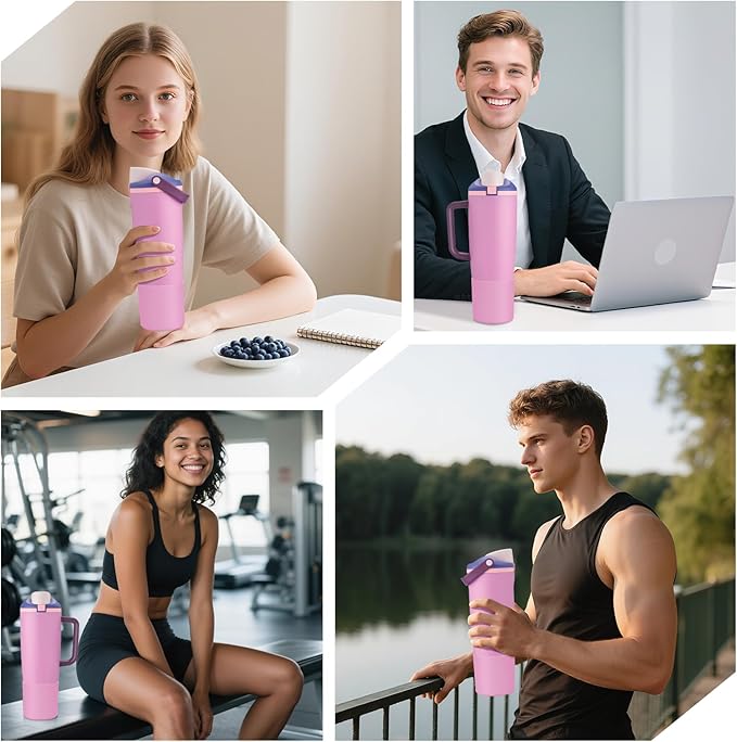 Silicone Higher Boot Compatible with Owala 30oz & 40oz FreeSip Sway Bottles & Tumblers, Large Protection Anti-slip Bottom Cover Sleeve for Freesip Sway Tumbler and Bottle