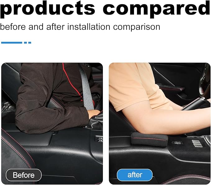 KUNGKIC for MT Toyota GR86 Subaru BRZ 2022 2023 2024 2025 Soft Armrest Pillow Auto Center Console Cushion Pad Automotive Interior Accessories 9002 Color Italian Suede