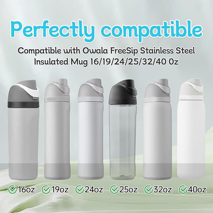 Rubber Seal Replacement Stopper Compatible with Owala Freesip16/19/24/32/40oz Spout Lid,5 Pcs Water Bottle Gasket Silicone Cap Insert Gasket Stopper Replacement Parts Accessories (5 Colors 5)