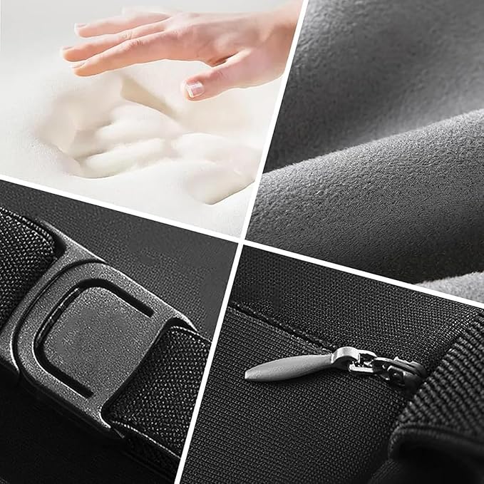 Car Headrest & Lumbar Support Cushion for Kia Sportage NQ5 2023, Ergonomic Memory Foam Seat Headrest Neck Rest Cushion Travel Kit Removable for Neck Back Pain Relief,Gray