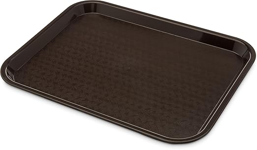 Carlisle FoodService Products CT101469 Cafe Standard Plastic Cafeteria/Fast Food Tray, NSF Certified, BPA Free, 14" Length x 10" Width, Chocolate (Pack of 24)