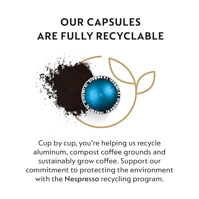 Nespresso Capsules Vertuo, Odacio, Medium Roast Coffee, 30-Count Coffee Pods, Brews 7.8oz.