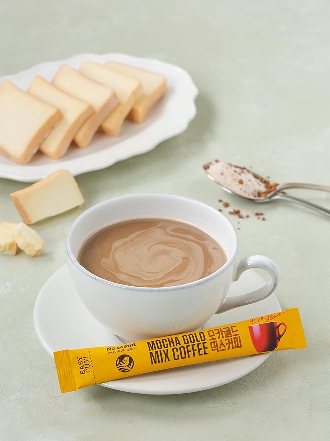 LENITH Korean Mocha Gold Mix Coffee 30 Sticks Instant Coffee Mix Home Cafe Sweet Coffee (0.4oz * 30 Sticks) Total 12.16oz