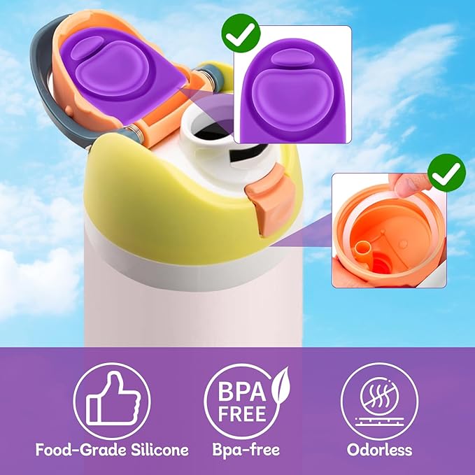 2 Sets Replacement Rubber Stopper and O Ring Gasket Compatible with Owala FreeSip 24oz 32oz,Water Bottle Lid Insert Cap Seal Parts for Owala 16/19/24/32/40oz Mouthpiece Accessories B2S3