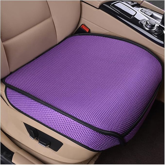 Car Front Seat Bottom Cover, Breathable Anti Slip Auto Frontseat Cushion Mat with Storage Pocket, Comfortable Vehicle Interior Chair Protection Pad, Universal for SUV Sedan Truck(Purple)
