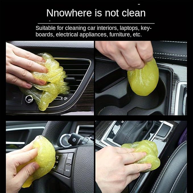 Super Clean Car Cleaning Gel, Universal Dust Remover Putty for Car Interior, Keyboard, Air Vents, Auto Detailing Tool Kit, 10 Pack