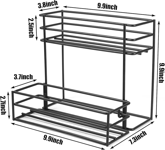 Coffee Syrup Organizer(6 Bottle Capacity),Coffee Syrup Rack for Coffee Bar,Kitchen.Small Wine Rack for Bar,Family,Storage for Syrup, Wine, Dressing