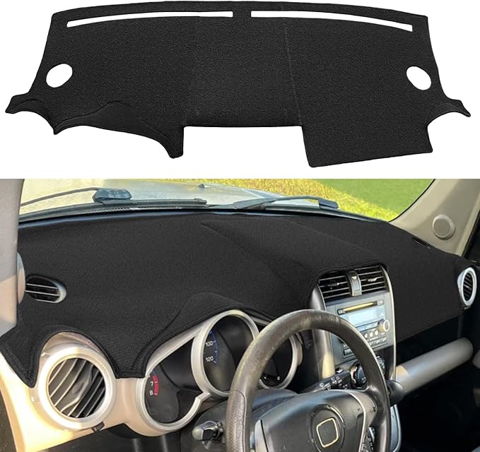 Dash Cover Mat Custom Fit for Honda Element,Dashboard Pad Cap Carpet Protector K250 (Black)