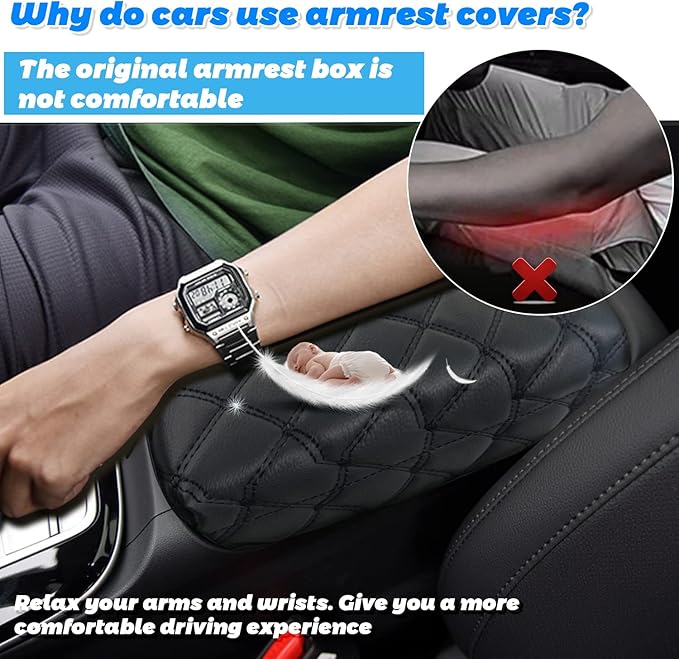 SHAOHAO Car Armrest Cover for 2022 2023 2024 Hyundai Santa Cruz Accessories 2022 2023 2024 Santa Cruz SE/SEL/Night/SEL Premium/Limited Center Console Cover Elbow Arm Rest Pad Armrest Protector