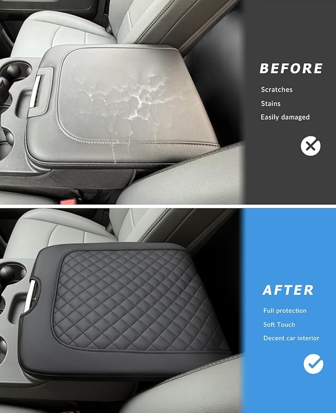 INTGET Center Console Cover for 2013-2018 Dodge Ram 1500 2500 3500 & 2013-2026 Ram 1500 Classic/2500/3500 Accessories Interior Middle Armrest Arm Rest Cushion Protector(Fit for Jump Seat Console)