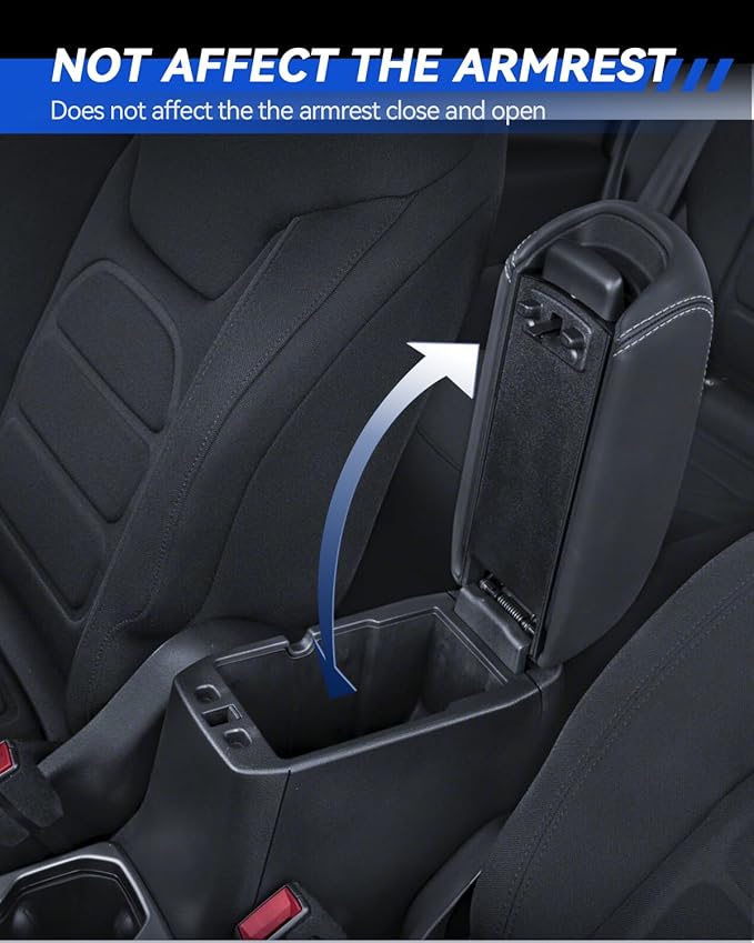 Armrest Cover for 2015-2020 2021 2022 2023 Jeep Renegade Accessories Center Console Middle Lid Pad Protector for Car Elbow Rest
