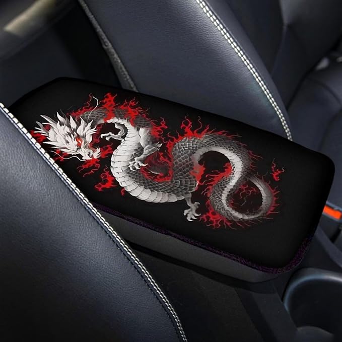 Biyejit Car Center Console Armrest Cushion Cover Pad Car Interior Decor Accessories Universal Fit for Sedan, Truck, SUV