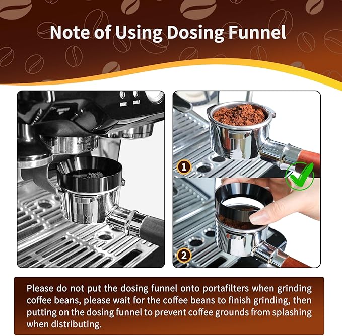 53.5mm WDT Tool Espresso - Espresso Stirrer Distribution Tool with Magnets and Stand, 54mm Dosing Funnel & Puck Screen | Fits Breville 8 Series Espresso Coffee Machines and 54mm Portafilters