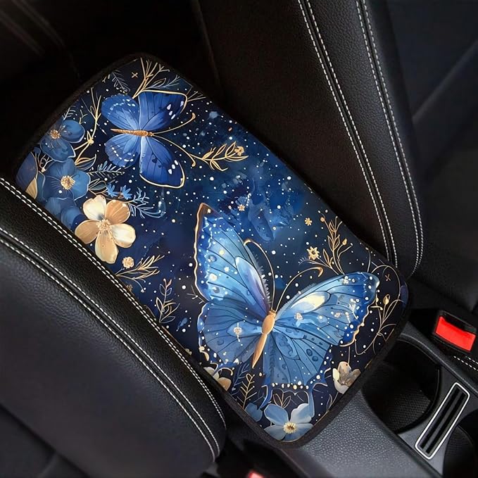 Biyejit Car Center Console Armrest Cushion Cover Pad Car Interior Decor Accessories Universal Fit for Sedan, Truck, SUV
