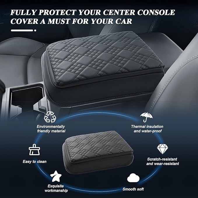 BIBIBO for 2025 2026 Toyota 4Runner Center Console Armrest Cover 2025 2026 Toyota 4Runner Arm Rest Cover 2025 Toyota 4Runner Accessories 2025 4Runner Armrest (Thick)