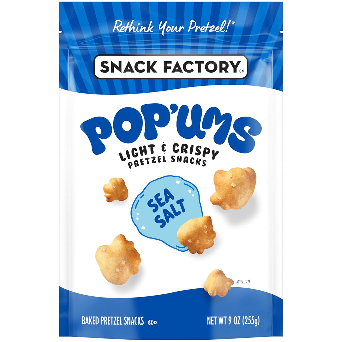 Snack Factory Pop'ums Sea Salt Pretzel Snacks, 9 Oz Bag