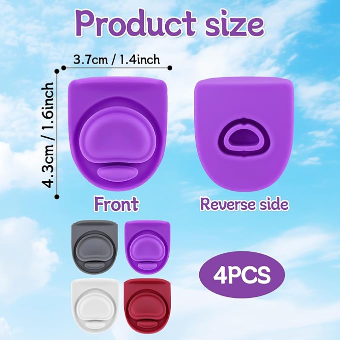 4 Pcs Replacement Stopper Compatible with Owala FreeSip 16oz 32oz,Water Bottle Top Gasket Lid for Owala 16/19/24/32/40oz Seal Mouth Cap Silicone Stopper Parts Insert Accessories(4 Colors 5)
