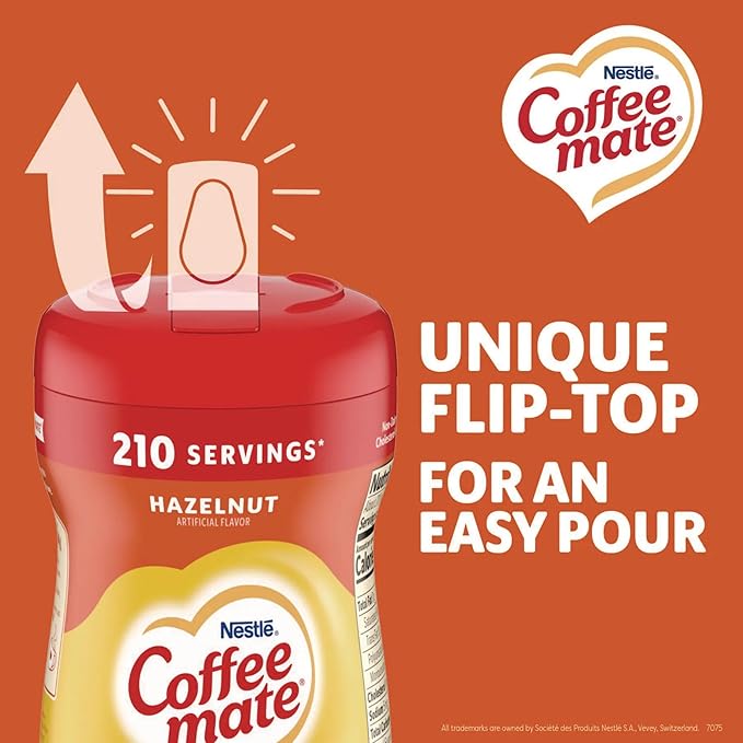 Coffee mate French Vanilla, Hazelnut Powdered Creamer Variety, 15 oz (Pack of 2)
