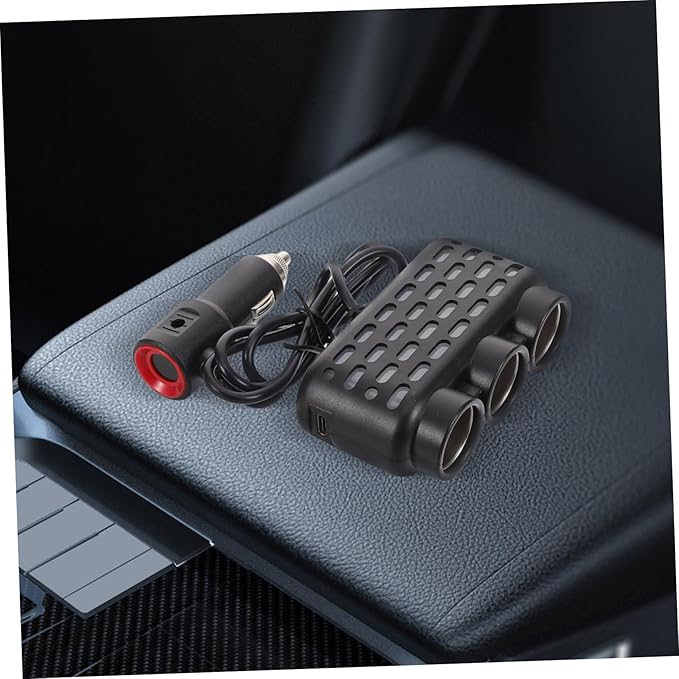 Alipis Car Charger Cars Car Adapter for Plug Outlet Car Outlet Cool Car Accessories Car Gadgets Car Accessories for Converter Car Mobile Phone Automobile Chargers Metal Black