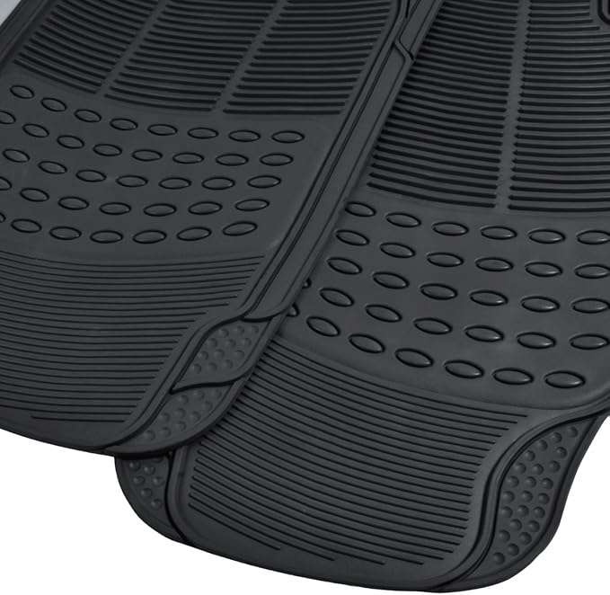 BDK Contour Liners - Original Heavy Duty Rubber Floor Mats for Car SUV Truck & Van - All Weather Protection (Original)
