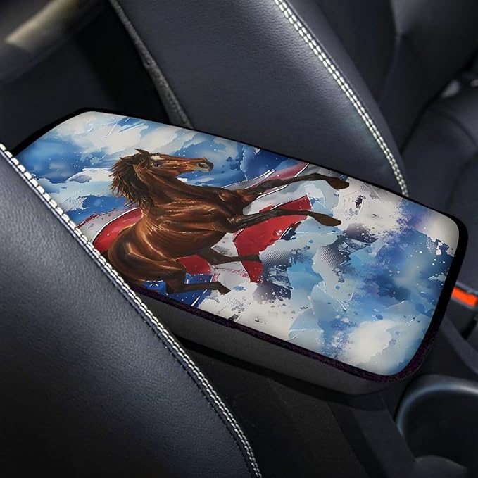 Biyejit Car Center Console Armrest Cushion Cover Pad Car Interior Decor Accessories Universal Fit for Sedan, Truck, SUV
