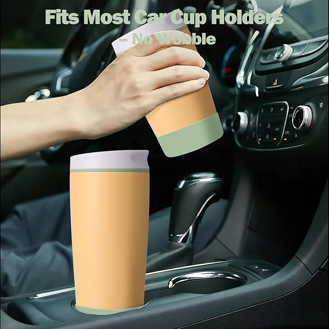 2pcs Silicone Boot for Owala SmoothSip Slider Coffee Tumbler 20oz 12oz, Anti-Slip Sleeve for Travel Coffee Mug, Protective Accessories for Owala BPA Free (Sage)