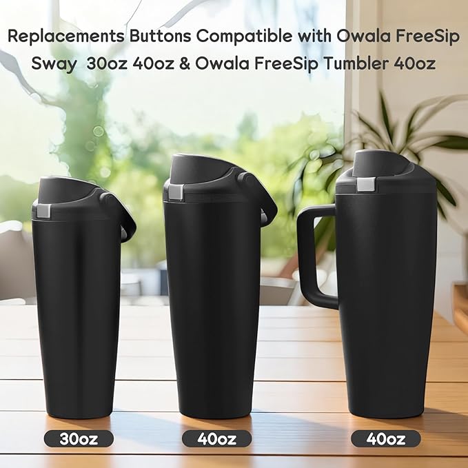 2pcs Replacement Lid Button for Owala FreeSip Sway 30oz 40oz, Plastic Lid Mouth Push Switch Parts for Owala FreeSip Tumbler 40oz Seal Plug Accessories BPA-Free