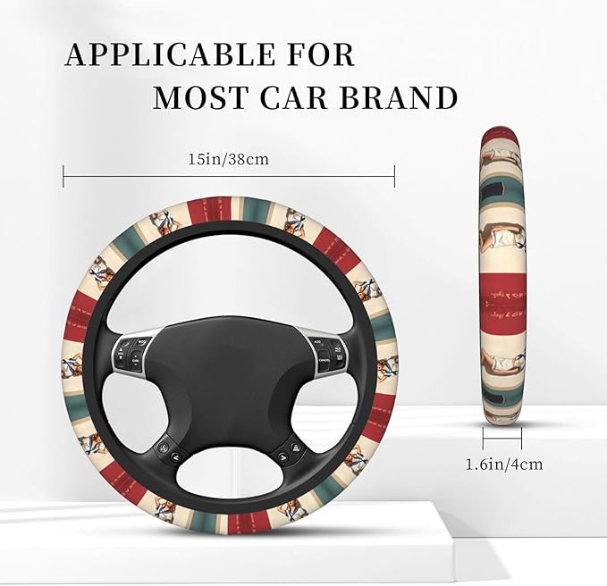 Pin Up Nurse Universal Fit Steering Wheel Cover for Car, Truck, and SUV, Durable Steering Wheel Protection