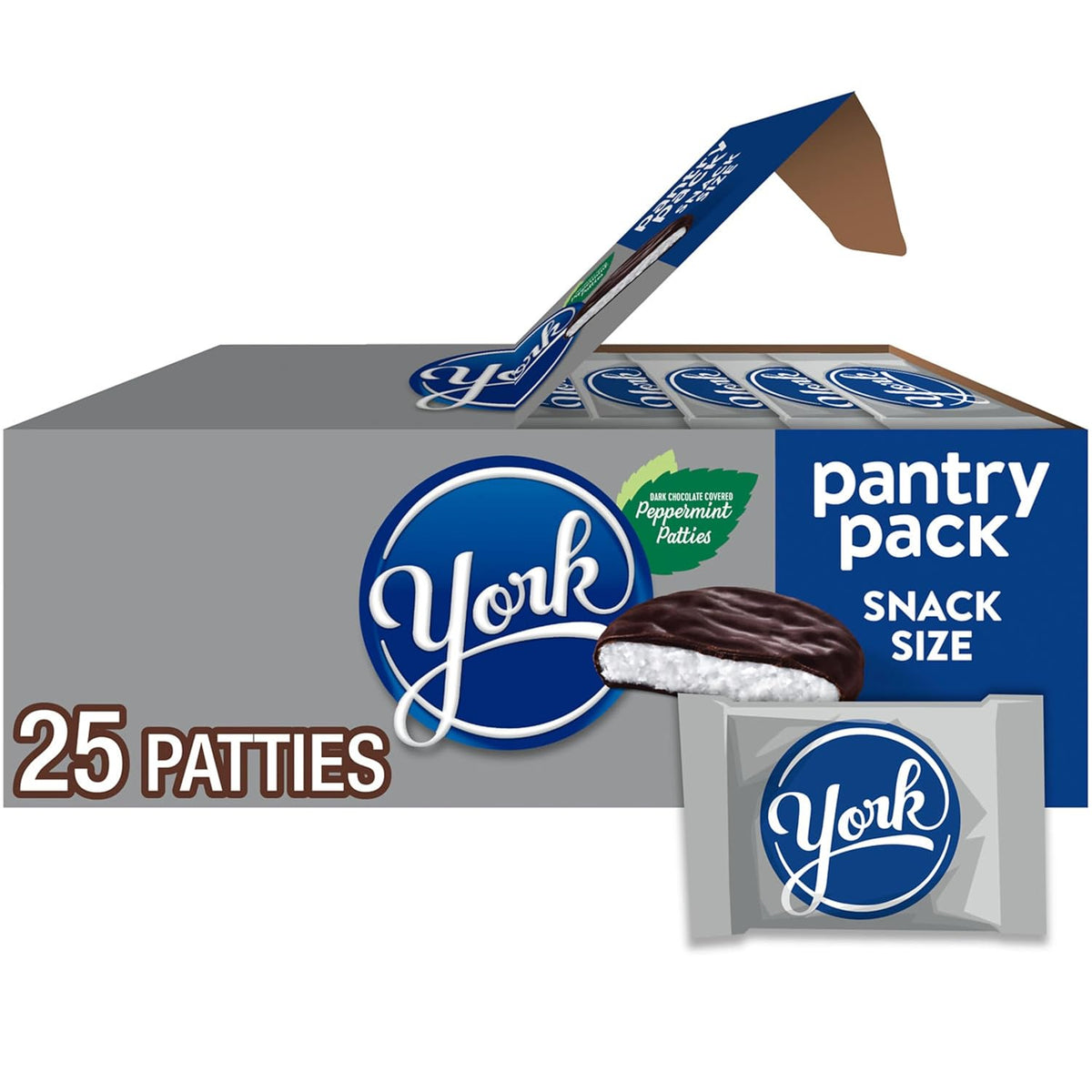 YORK Dark Chocolate Peppermint Patties, Candy Party Pack, 29.2 oz