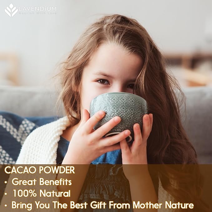 25oz (1.56 lbs) Cacao Powder, 100% Natural & Pure, Unsweetened, Rich Chocolate Flavor, Perfect for Baking & Smoothies No Additives, No Gluten, Vegan.