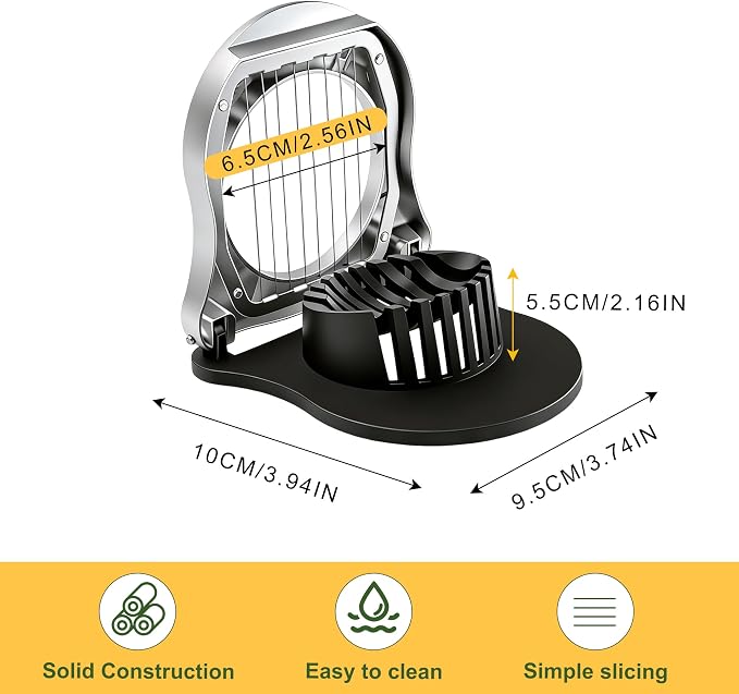 Egg Slicer for Boiled Eggs Strawberry Cutter with Stainless Steel Wire