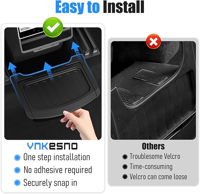 2026 Upgrade Rear Center Console Organizer for Tesla 2025-2026 Model Y Juniper Accessories, Partitioned Storage & Stable Installation, Seat Backseat Storage Trash Can Bin for Tesla Model Y Juniper