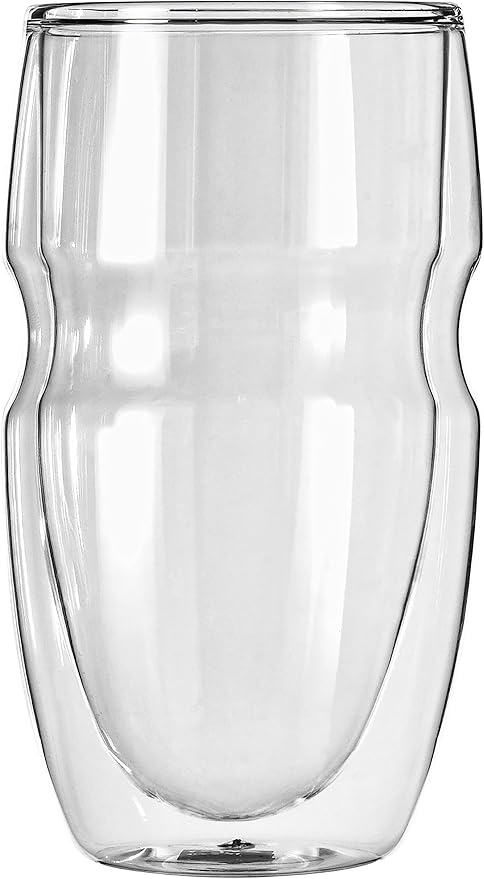 Ozeri Serafino Double Wall Insulated Iced Tea and Coffee Glasses, 16-Ounce, Set of 6