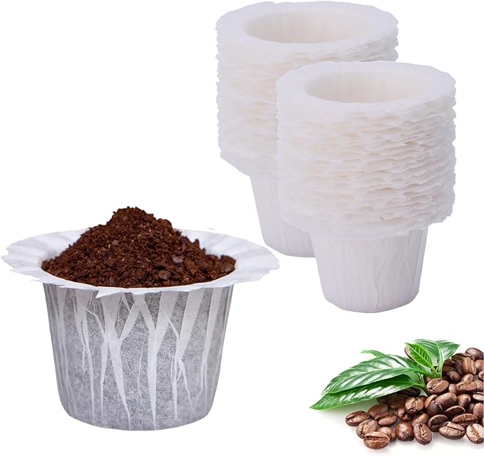 200 Count Coffee Paper Filters Compatible with Keurig Single Serve 1.0 and 2.0, Fits All Brands Reusable K Cup Filters