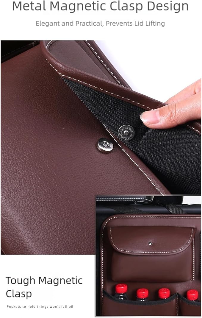 PU Cloth Automotive Organizers Quick Installation Hanging Pocket Fabric Storage Bag for Trip Storage Bag