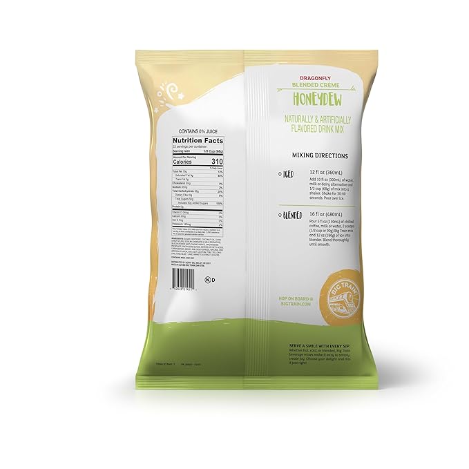 Big Train Dragonfly Honeydew Blended Crème Beverage Mix, 3.5 Pound (Pack of 1)