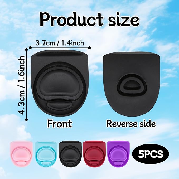 5 Pcs Replacement Seal Stopper Compatible with Owala FreeSip 16oz 32oz,Bottle Top Gasket Lid for Owala 16/19/24/32/40oz Seal Mouth Cap Silicone Stopper Parts Insert Accessories（5 colors 10）