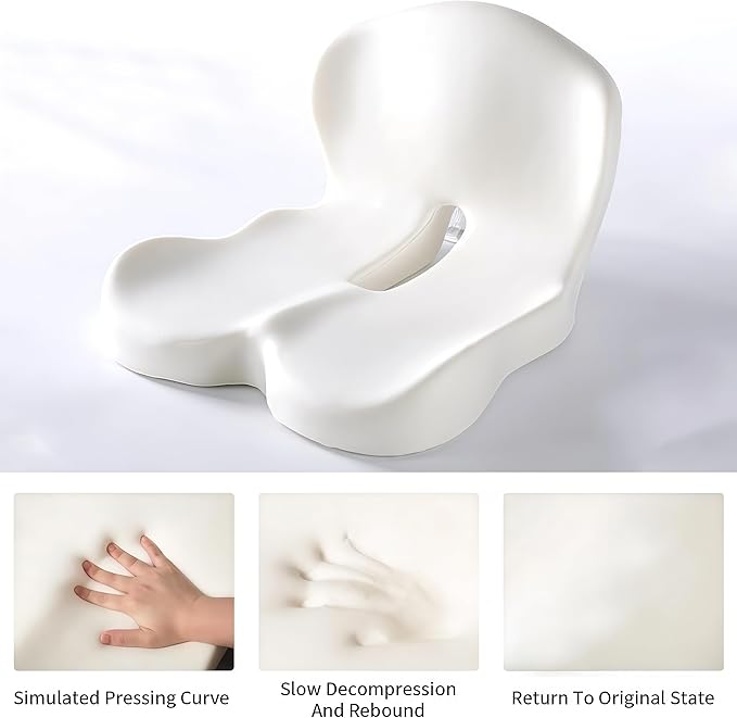 Orthopedic Cushion, 2026 New Orthopedic Cushion for Sciatica, Ergonomic Back Support & Sciatica Relief for Long Drives (Two-Tone)