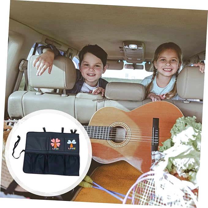 Mobestech Car Seat Hanging Organizer Bag for Storage Backseat Pouch for Purses Phones and More Stylish Leather Design for Suv Truck and Minivan Use