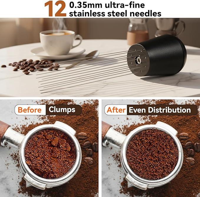 54mm Espresso Accessories Kit – Coffee Distributor & Tamper Leveler, WDT Tool, Dosing Funnel and Puck Screen, Fits Breville 54mm Espresso Machines, Barista Espresso Machine Accessories