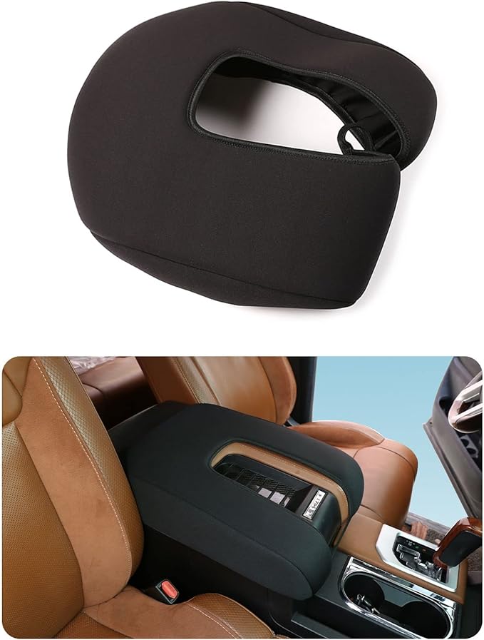 TOYCIDFG Center Console Armrest Cover Compatible with Toyota Tundra Sequoia 2014-2021, Soft Armrest Box Cushion Pad Car Interior Accessories 1 Pcs