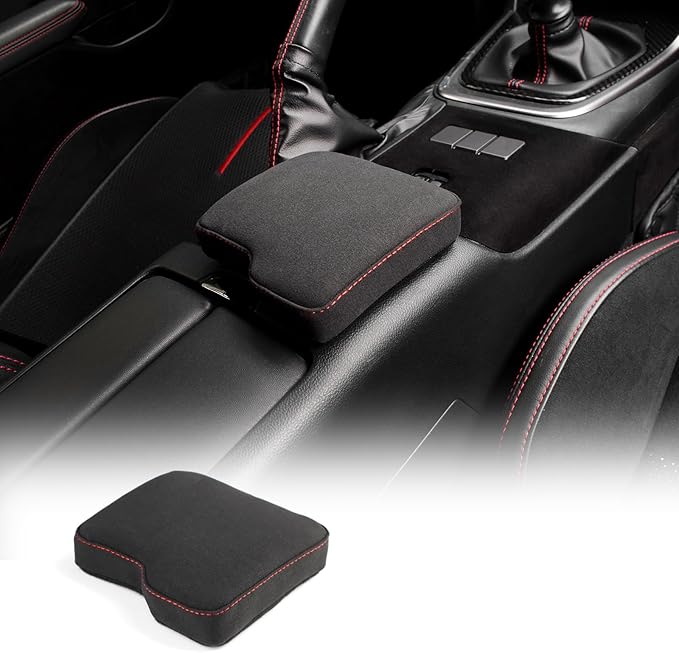 KUNGKIC for MT Toyota GR86 Subaru BRZ 2022 2023 2024 2025 Soft Armrest Pillow Auto Center Console Cushion Pad Automotive Interior Accessories 9002 Color Italian Suede