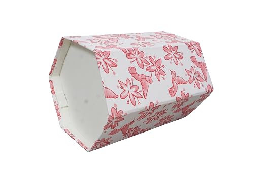 Generic 3.3 Gallon Cotton Hand Block Printed Paper Waste Basket |Small Decorative Trash Can for Housewarming Gifts in Living Room, Bedroom, Bathroom | Eco-Friendly, Plastic-Free (1, PINK BIRD)