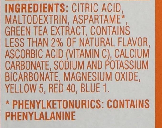 Crystal Light Green Tea Peach Mango Drink Mix On The Go 10-0.08 oz packets (6 Pack)